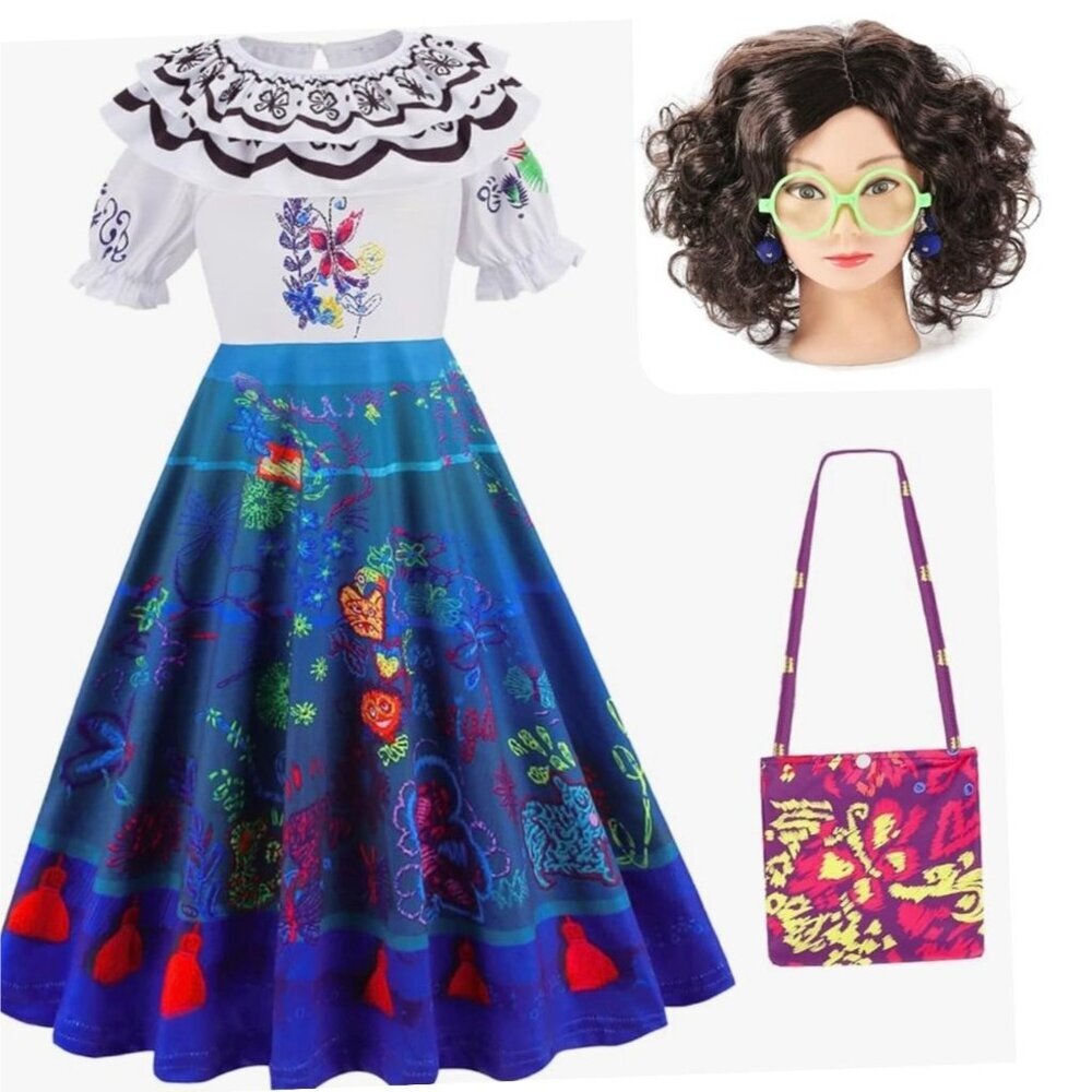 Encanto Mirabel Halloween Costume Disney Costume Set Size 8-10 Yrs